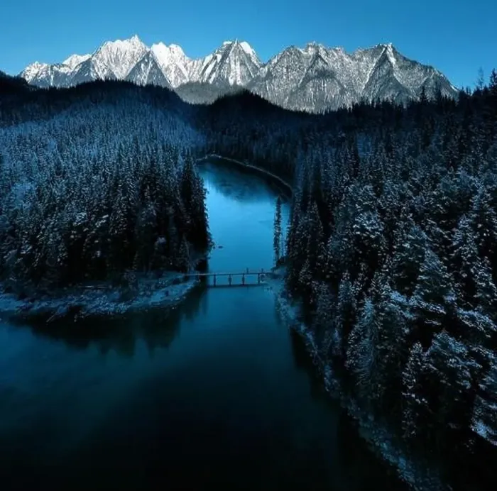 Framed Print : drone shot of beautiful half frozen Eibsee
