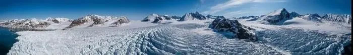 Framed Print : Drone shot of glacier in Svalbard Framed Print : Drone shot of glacier in Svalbard