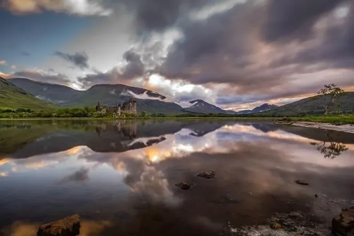 Framed Print : Drone shot of Kilchurn Castle, Scotland