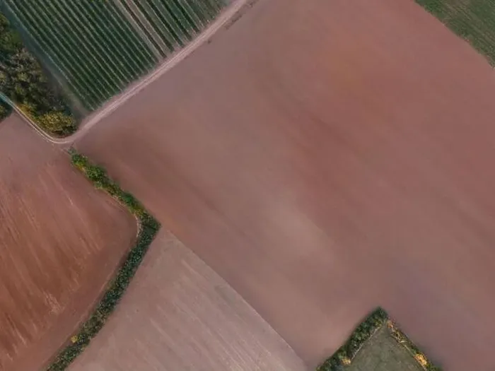 Framed Print : Drone view down on agriculture crop land with wheat fields and Vineyards Framed Print : Drone view down on agriculture crop land with wheat fields and Vineyards