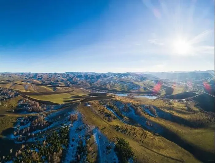 Framed Print : Drone view of autumn meadow hiils and forest. Aerial nature shot. Altai regoin, Russia Framed Print : Drone view of autumn meadow hiils and forest. Aerial nature shot. Altai regoin, Russia