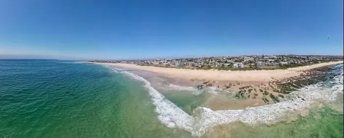 Framed Print : Drone view at the beach of Jeffrey's bay on South Africa Framed Print : Drone view at the beach of Jeffrey's bay on South Africa