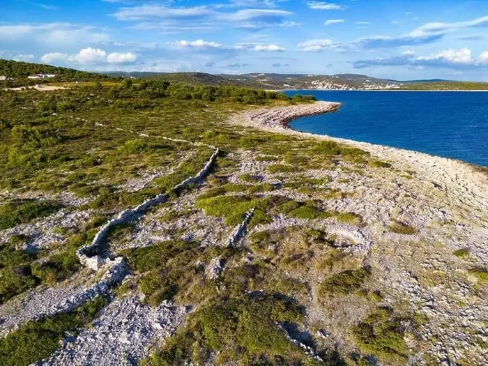 Framed Print : Drone view of beautiful, rough coast of Punta Planka Framed Print : Drone view of beautiful, rough coast of Punta Planka