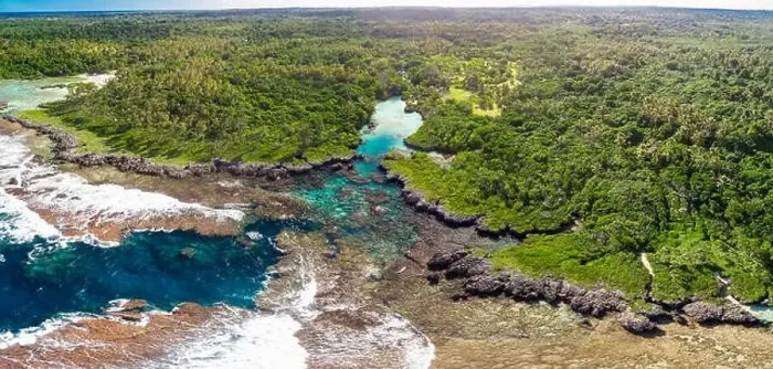 Framed Print : Drone view of The Blue Lagoon, Port Vila, Efate, Vanuatu - famous tourist destination Framed Print : Drone view of The Blue Lagoon, Port Vila, Efate, Vanuatu - famous tourist destination