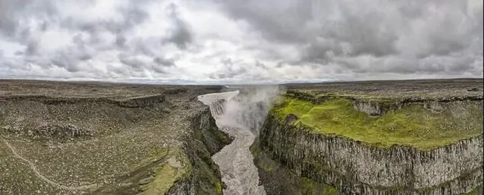 Framed Print : Drone view at Dettifoss waterfall on Iceland Framed Print : Drone view at Dettifoss waterfall on Iceland