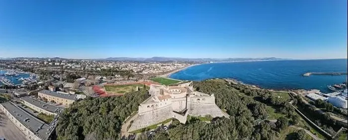 Framed Print : Drone view at fort Carre of Antibes on France Framed Print : Drone view at fort Carre of Antibes on France