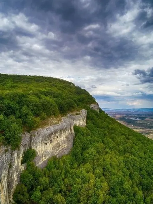 Framed Print : Drone top view Hankrumovski Rock-monastery (Shumen plateau, Bulgaria) Framed Print : Drone top view Hankrumovski Rock-monastery (Shumen plateau, Bulgaria)