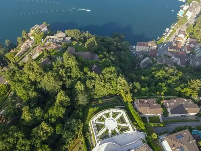 Framed Print : Drone view at Lugano and his lake in the italian part of Switzerland Framed Print : Drone view at Lugano and his lake in the italian part of Switzerland