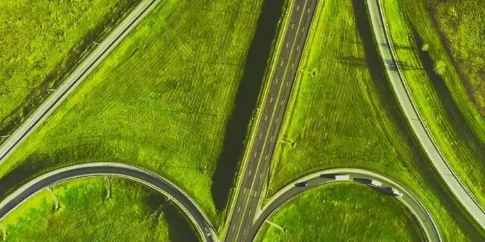 Framed Print : Drone view of morning empty country side road with beautiful green landscape around Framed Print : Drone view of morning empty country side road with beautiful green landscape around