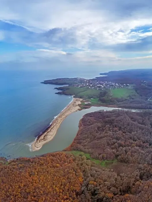 Framed Print : Drone top view Strandzha Nature Park, Mouth of Veleka River Framed Print : Drone top view Strandzha Nature Park, Mouth of Veleka River