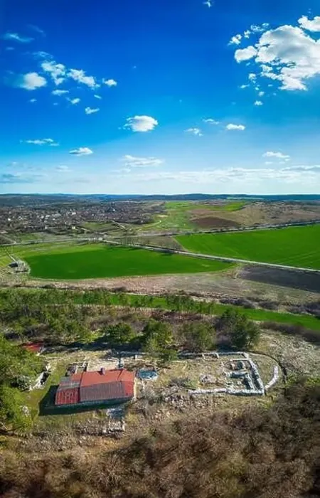 Framed Print : Drone view at Thracian royal house - the Tatar masha Framed Print : Drone view at Thracian royal house - the Tatar masha