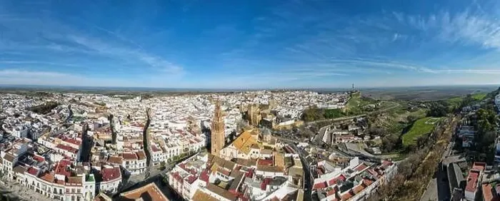Framed Print : Drone view at the town of Carmona on Andalucia in Spain Framed Print : Drone view at the town of Carmona on Andalucia in Spain