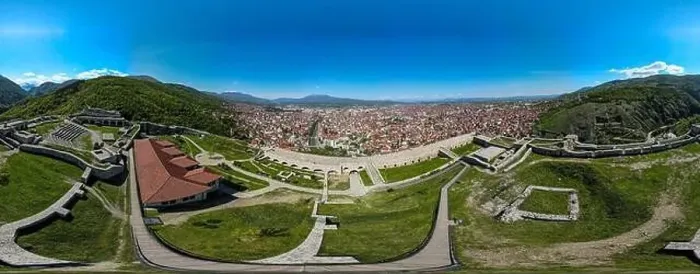 Framed Print : Drone view at the town of Prizren on Kosovo Framed Print : Drone view at the town of Prizren on Kosovo