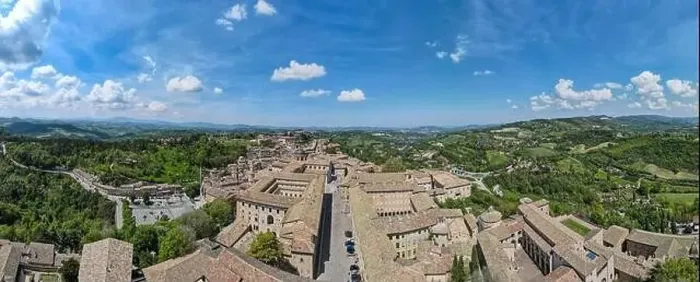 Framed Print : Drone view at Urbino on Italy, Unesco world heritage Framed Print : Drone view at Urbino on Italy, Unesco world heritage