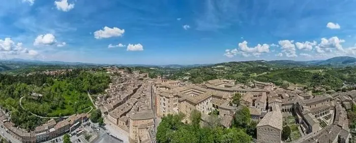 Framed Print : Drone view at Urbino on Italy, Unesco world heritage Framed Print : Drone view at Urbino on Italy, Unesco world heritage