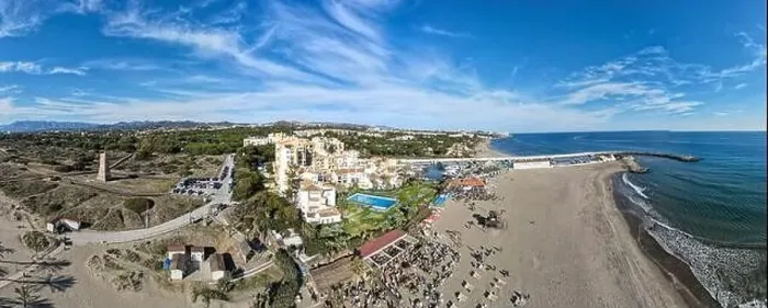 Framed Print : Drone view at the village of Cabopino on Andalusia in Spain Framed Print : Drone view at the village of Cabopino on Andalusia in Spain