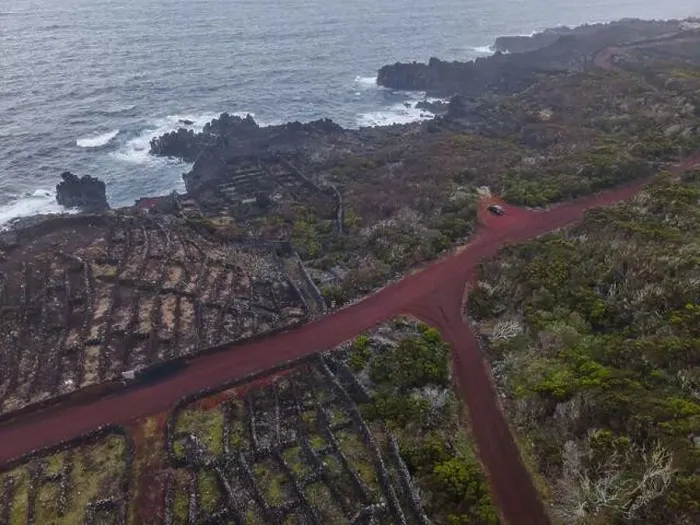Framed Print : Drone view of Vineyard Landscape of Pico, the Azores Framed Print : Drone view of Vineyard Landscape of Pico, the Azores
