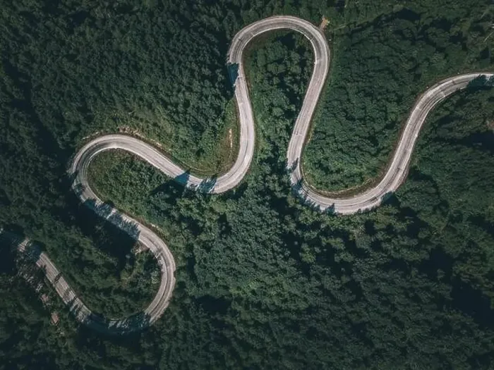 Framed Print : Drone view of the winding road from Domanic Town of Kutahya to Inegöl direction Framed Print : Drone view of the winding road from Domanic Town of Kutahya to Inegöl direction