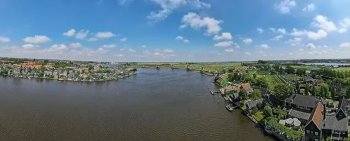 Framed Print : Drone view at the Windmills of Zaanse Schans near Amsterdam on Holland Framed Print : Drone view at the Windmills of Zaanse Schans near Amsterdam on Holland