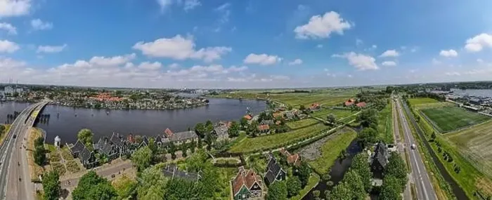 Framed Print : Drone view at the Windmills of Zaanse Schans near Amsterdam on Holland Framed Print : Drone view at the Windmills of Zaanse Schans near Amsterdam on Holland
