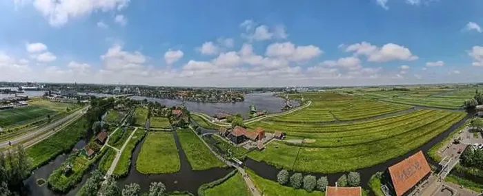 Framed Print : Drone view at the Windmills of Zaanse Schans near Amsterdam on Holland Framed Print : Drone view at the Windmills of Zaanse Schans near Amsterdam on Holland