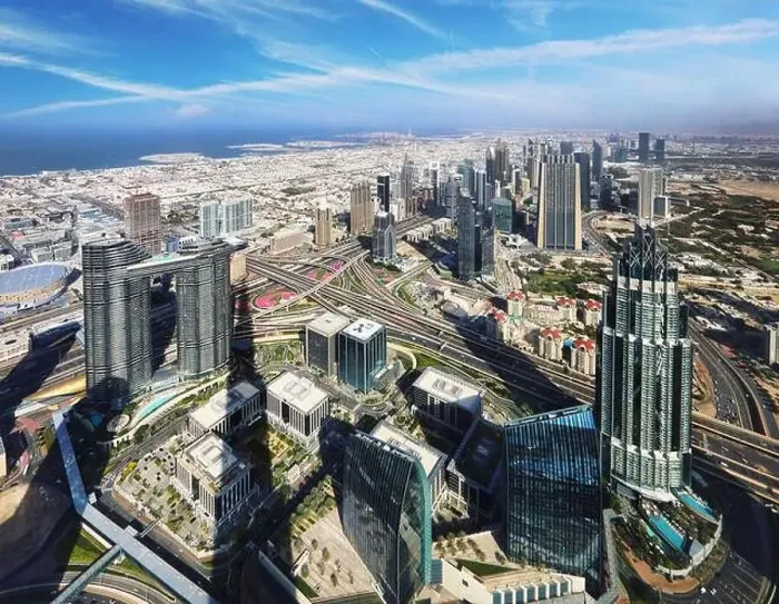 Framed Print : Dubai arial skyline, United Arab Emirates Framed Print : Dubai arial skyline, United Arab Emirates