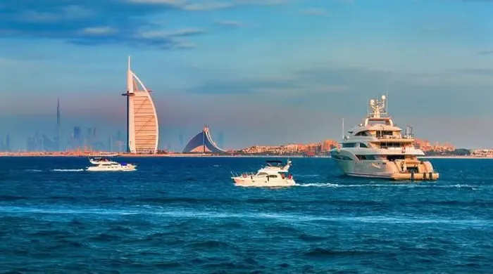 Framed Print : Dubai city - amazing city center skyline and famous Jumeirah beach at sunset, United Arab Emirates Framed Print : Dubai city - amazing city center skyline and famous Jumeirah beach at sunset, United Arab Emirates
