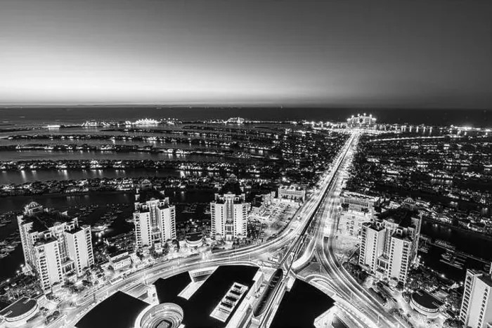 Framed Print : Dubai city center view at sunrise, United Arab Emirate Framed Print : Dubai city center view at sunrise, United Arab Emirate