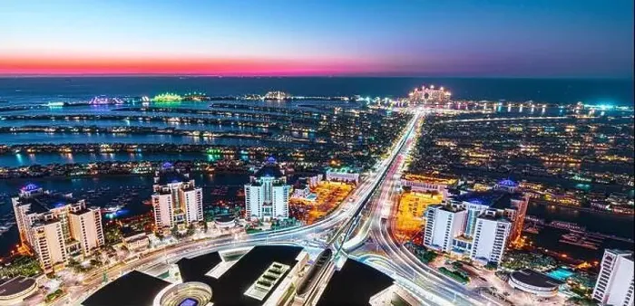 Framed Print : Dubai city center view at sunrise, United Arab Emirate Framed Print : Dubai city center view at sunrise, United Arab Emirate