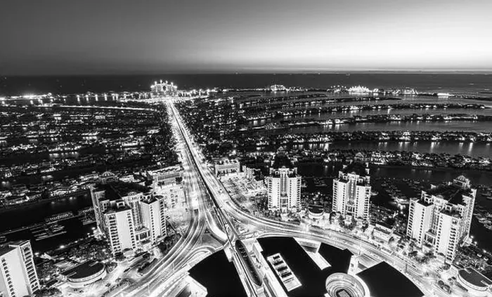 Framed Print : Dubai city center view at sunrise, United Arab Emirate Framed Print : Dubai city center view at sunrise, United Arab Emirate