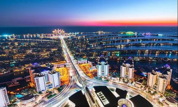 Framed Print : Dubai city center view at sunrise, United Arab Emirate Framed Print : Dubai city center view at sunrise, United Arab Emirate