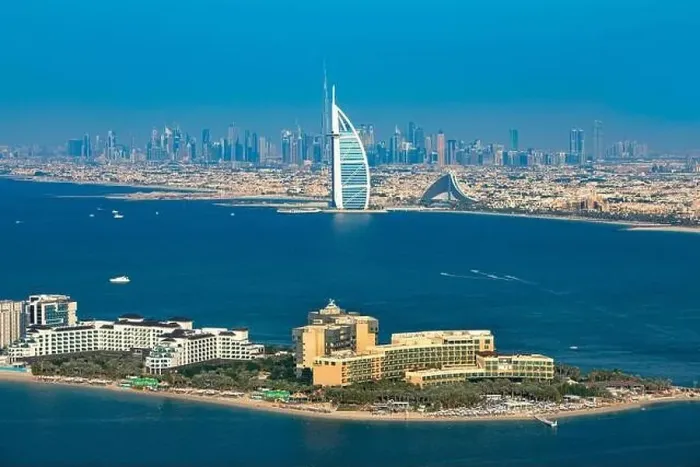 Framed Print : Dubai city center view at sunrise, United Arab Emirate Framed Print : Dubai city center view at sunrise, United Arab Emirate