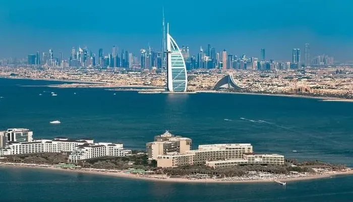 Framed Print : Dubai city center view at sunrise, United Arab Emirate Framed Print : Dubai city center view at sunrise, United Arab Emirate