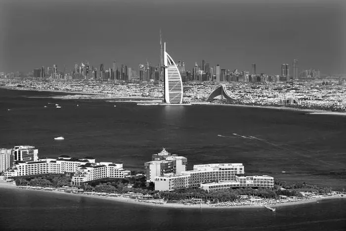 Framed Print : Dubai city center view at sunrise, United Arab Emirate Framed Print : Dubai city center view at sunrise, United Arab Emirate
