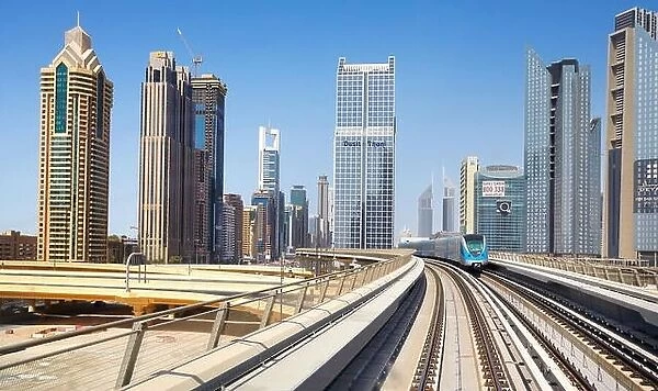 Dubai - metro route, United Arab Emirates