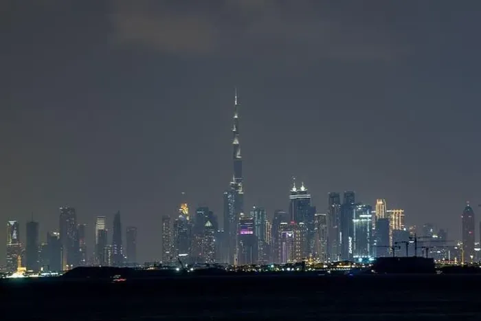 Framed Print : Dubai Skyline after sunset Framed Print : Dubai Skyline after sunset