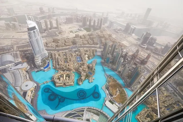 Framed Print : Dubai - view from Burj Khalifa Tower, United Arab Emirates Framed Print : Dubai - view from Burj Khalifa Tower, United Arab Emirates
