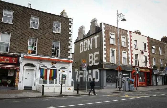 Framed Print : Dublin, Ireland - April 19, 2020: mural at Richmond Place
