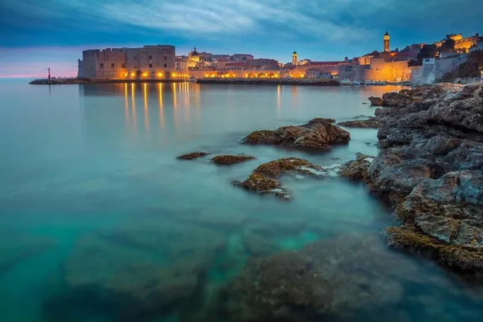 Framed Print : Dubrovnik, Croatia. Beautiful romantic old town of Dubrovnik during sunset Framed Print : Dubrovnik, Croatia. Beautiful romantic old town of Dubrovnik during sunset
