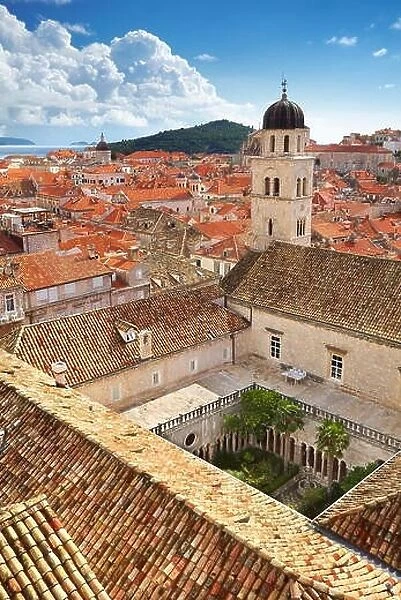 Dubrovnik Old Town city - view from the Old Town Walls, Dubrovnik, Croatia
