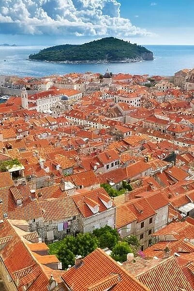 Dubrovnik Old Town, elevated view from City Walls, Croatia