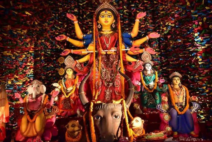 Framed Print : Durga Puja Festival, Kolkata, West Bengal, India
