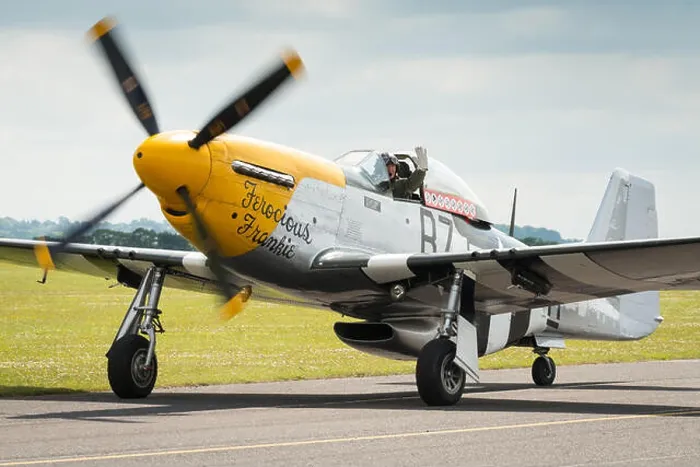 Framed Print : Duxford, UK - 13 July 2014: North American P51 Mustang at Duxford Flying Legends Airshow