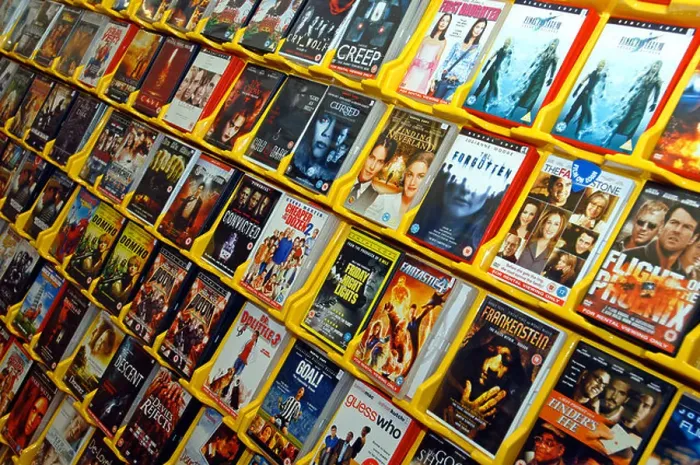 Framed Print : DVD rental store Framed Print : DVD rental store