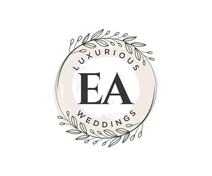Framed Print : EA Initials letter Wedding monogram logos template Framed Print : EA Initials letter Wedding monogram logos template