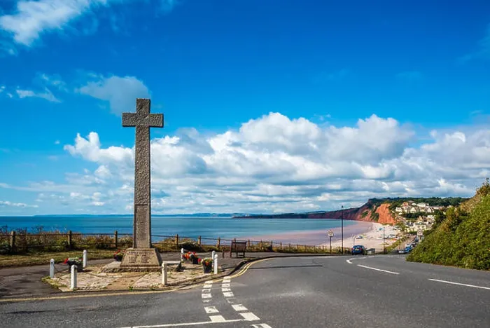Framed Print : Early morning on the Budleigh sea front and the Memorial is deserted, but later will be busy with holiday makers Framed Print : Early morning on the Budleigh sea front and the Memorial is deserted, but later will be busy with holiday makers