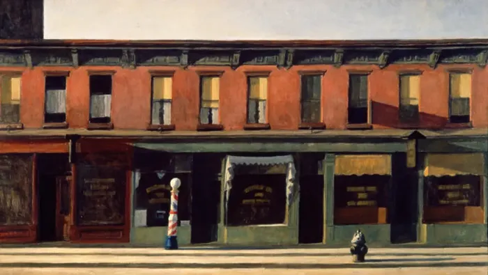 Framed Print : Early sunday Morning by Edward Hopper Framed Print : Early sunday Morning by Edward Hopper