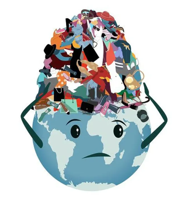 Framed Print : Earth planet with a Pile of Useless Framed Print : Earth planet with a Pile of Useless