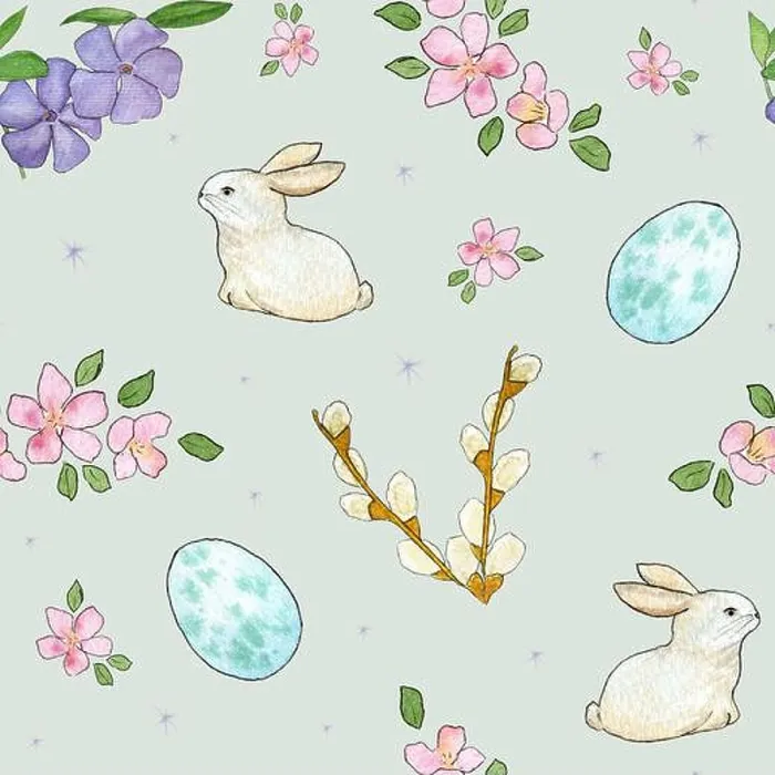 Framed Print : Easter pattern. Watercolor seamless pattern with rabbits Framed Print : Easter pattern. Watercolor seamless pattern with rabbits