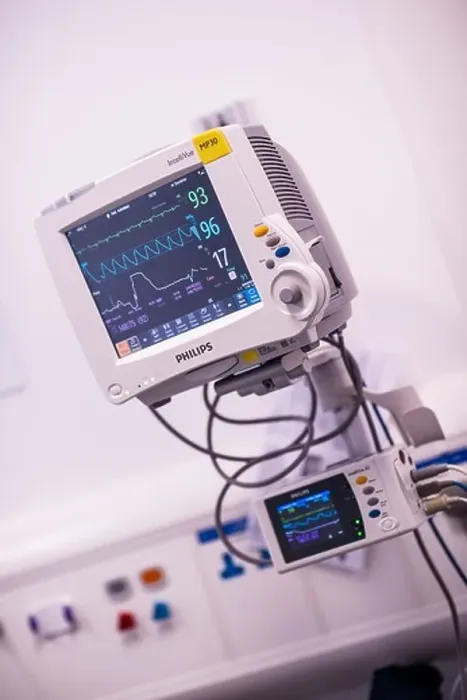 Framed Print : ECG heart medical monitoring equipment in the Accident Framed Print : ECG heart medical monitoring equipment in the Accident
